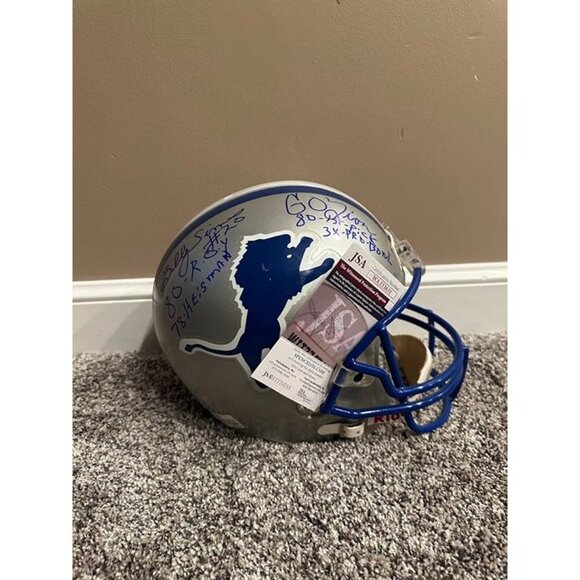Billy Simms signed autographed Detroit Lions Full Size Replica Helmet JSA - Picture 1 of 8